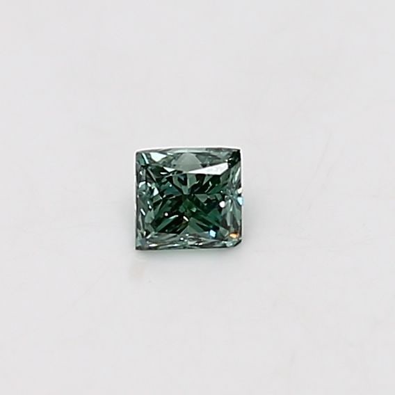 Loose Diamond - PRINCESS 0.19ct Fancy Deep Blueish Green VS2: Loose Diamond - PRINCESS 0.19ct Fancy Deep Blueish Green VS2 Source: Natural Shape: PRINCESS Carats: 0.19 Color: Fancy Deep Blueish Green Certification: GIA Video: