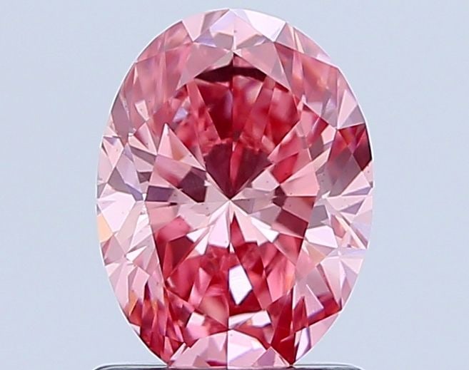 Loose Diamond - OVAL 1.06ct Fancy Dark Reddish Red VS2: Loose Diamond - OVAL 1.06ct Fancy Dark Reddish Red VS2 Source: This is a real non-mined Diamond that has been grown in a lab Shape: OVAL Carats: 1.06 Color: Fancy Dark Reddish Red Certification: NONE
