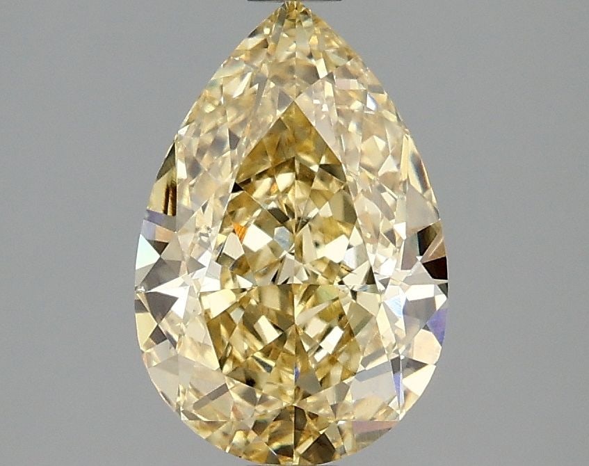 Loose Diamond - PEAR 2.09ct Fancy Intense Yellow VS2: Loose Diamond - PEAR 2.09ct Fancy Intense Yellow VS2 Source: This is a real non-mined Diamond that has been grown in a lab Shape: PEAR Carats: 2.09 Color: Fancy Intense Yellow Certification: IGI Video