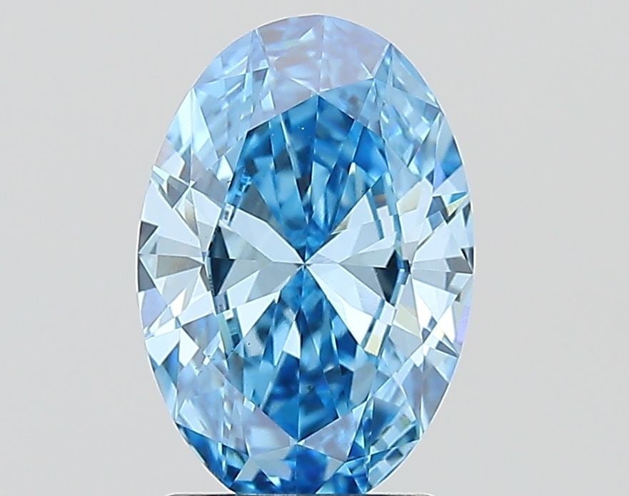 Loose Diamond - OVAL 1.66ct Fancy Vivid Blue VS1: Loose Diamond - OVAL 1.66ct Fancy Vivid Blue VS1 Source: This is a real non-mined Diamond that has been grown in a lab Shape: OVAL Carats: 1.66 Color: Fancy Vivid Blue Certification: IGI Video: