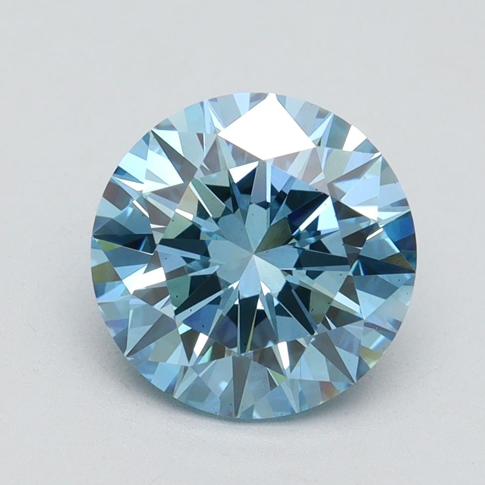 Loose Diamond - ROUND 2.56ct Fancy Vivid Blue VS2: Loose Diamond - ROUND 2.56ct Fancy Vivid Blue VS2 Source: This is a real non-mined Diamond that has been grown in a lab Shape: ROUND Carats: 2.56 Color: Fancy Vivid Blue Certification: IGI Video: