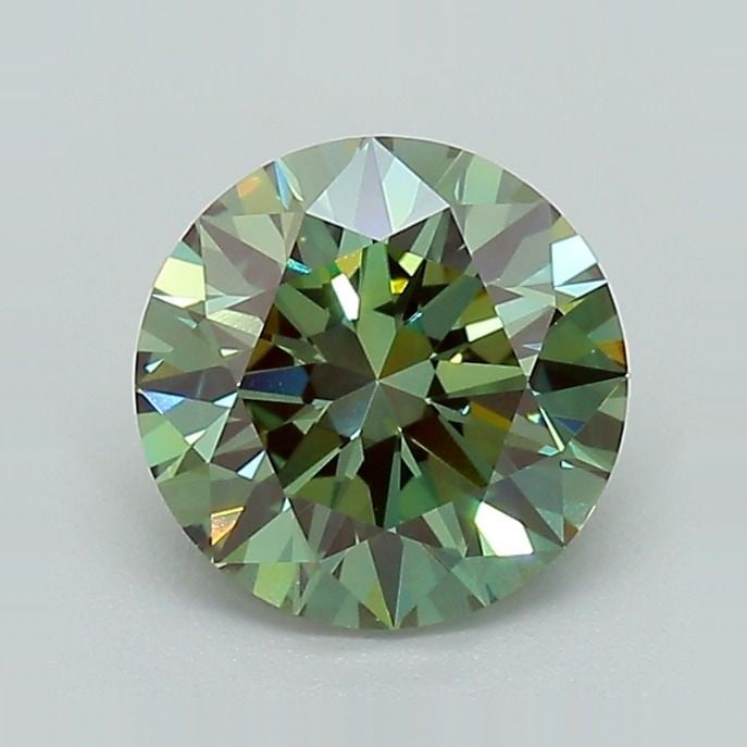 Ideal Loose Diamond - ROUND 1.55ct Fancy Vivid Green VS2: Ideal Loose Diamond - ROUND 1.55ct Fancy Vivid Green VS2 Source: This is a real non-mined Diamond that has been grown in a lab Shape: ROUND Carats: 1.55 Color: Fancy Vivid Green Certification: IGI Vid