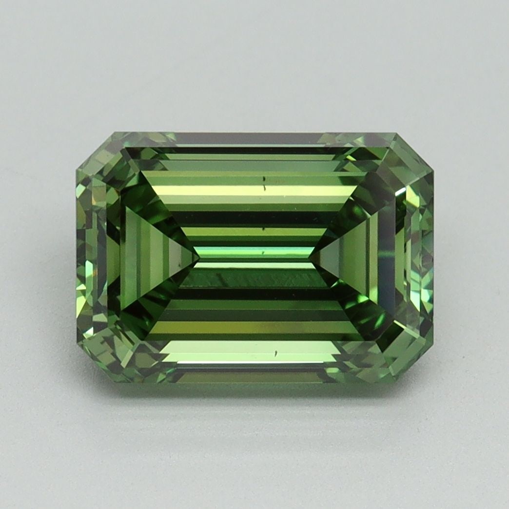 Loose Diamond - EMERALD 3.05ct Fancy Vivid Green VS1: Loose Diamond - EMERALD 3.05ct Fancy Vivid Green VS1 Source: This is a real non-mined Diamond that has been grown in a lab Shape: EMERALD Carats: 3.05 Color: Fancy Vivid Green Certification: IGI Video