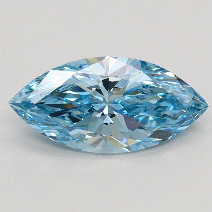 Loose Diamond - MARQUISE 1.0ct Fancy Vivid Blue VS2: Loose Diamond - MARQUISE 1.0ct Fancy Vivid Blue VS2 Source: This is a real non-mined Diamond that has been grown in a lab Shape: MARQUISE Carats: 1.0 Color: Fancy Vivid Blue Certification: IGI Video: