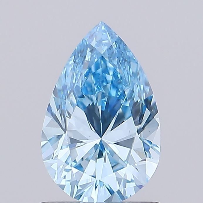 Loose Diamond - PEAR 1.07ct Fancy Vivid Blue VS1: Loose Diamond - PEAR 1.07ct Fancy Vivid Blue VS1 Source: This is a real non-mined Diamond that has been grown in a lab Shape: PEAR Carats: 1.07 Color: Fancy Vivid Blue Certification: IGI Video: