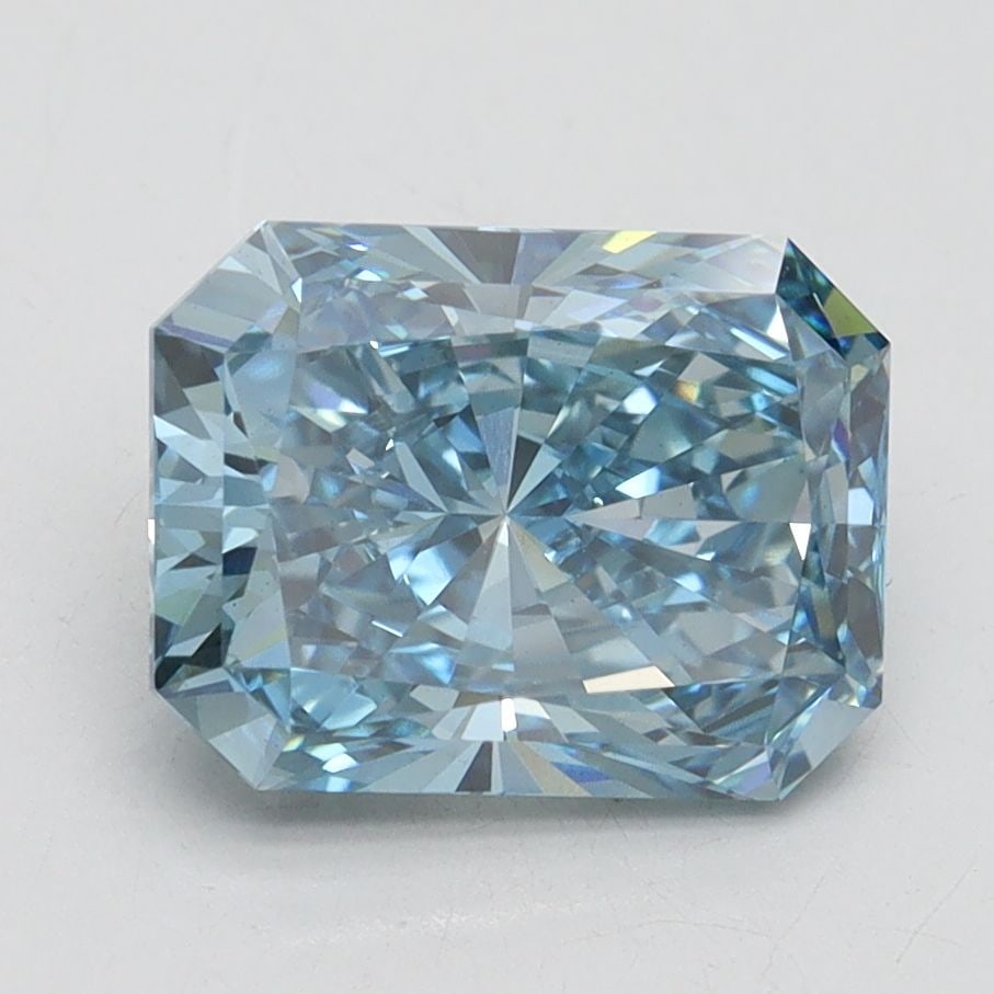 Loose Diamond - RADIANT 2.54ct Fancy Vivid Blue VS1: Loose Diamond - RADIANT 2.54ct Fancy Vivid Blue VS1 Source: This is a real non-mined Diamond that has been grown in a lab Shape: RADIANT Carats: 2.54 Color: Fancy Vivid Blue Certification: IGI Video: