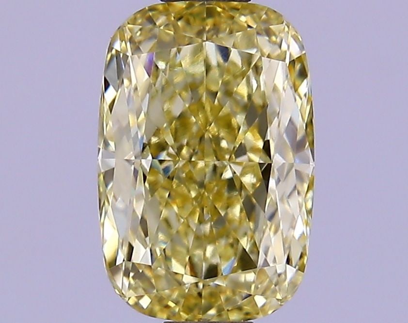 Loose Diamond - CUSHION MODIFIED 1.04ct Fancy Intense Yellow VVS2: Loose Diamond - CUSHION MODIFIED 1.04ct Fancy Intense Yellow VVS2 Source: This is a real non-mined Diamond that has been grown in a lab Shape: CUSHION MODIFIED Carats: 1.04 Color: Fancy Intense Yellow