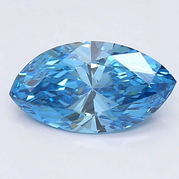 Loose Diamond - MARQUISE 0.79ct Fancy Vivid Blue VS1: Loose Diamond - MARQUISE 0.79ct Fancy Vivid Blue VS1 Source: This is a real non-mined Diamond that has been grown in a lab Shape: MARQUISE Carats: 0.79 Color: Fancy Vivid Blue Certification: NONE Vide