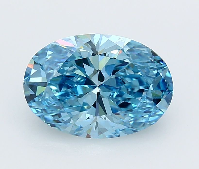 Loose Diamond - OVAL 3.04ct Fancy Vivid Blue VVS2: Loose Diamond - OVAL 3.04ct Fancy Vivid Blue VVS2 Source: This is a real non-mined Diamond that has been grown in a lab Shape: OVAL Carats: 3.04 Color: Fancy Vivid Blue Certification: IGI Video:
