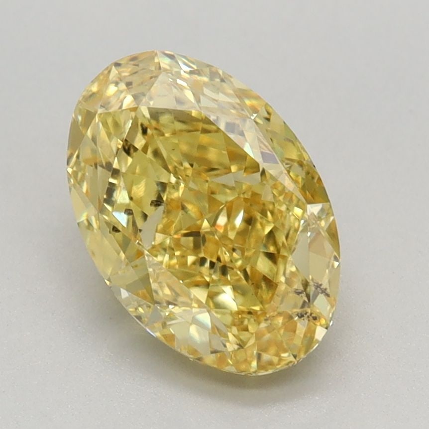 Loose Diamond - OVAL 1.52ct Fancy Vivid Yellow SI1: Loose Diamond - OVAL 1.52ct Fancy Vivid Yellow SI1 Source: This is a real non-mined Diamond that has been grown in a lab Shape: OVAL Carats: 1.52 Color: Fancy Vivid Yellow Certification: IGI Video: