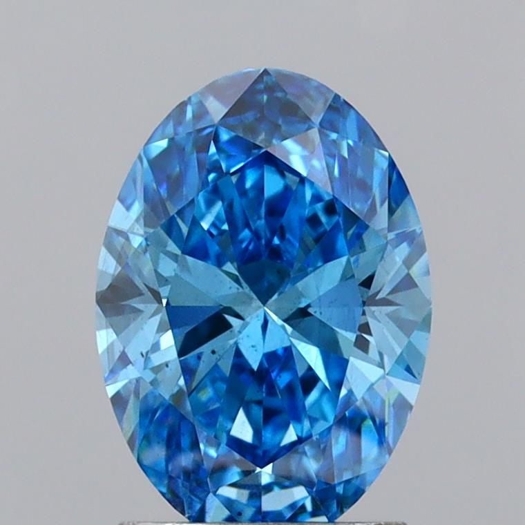 Loose Diamond - OVAL 1.82ct Fancy Vivid Blue SI1: Loose Diamond - OVAL 1.82ct Fancy Vivid Blue SI1 Source: This is a real non-mined Diamond that has been grown in a lab Shape: OVAL Carats: 1.82 Color: Fancy Vivid Blue Certification: IGI Video: