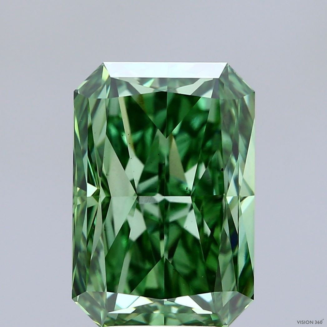 Loose Diamond - RADIANT 6.01ct Fancy Vivid Green VS2 (1 of 1)