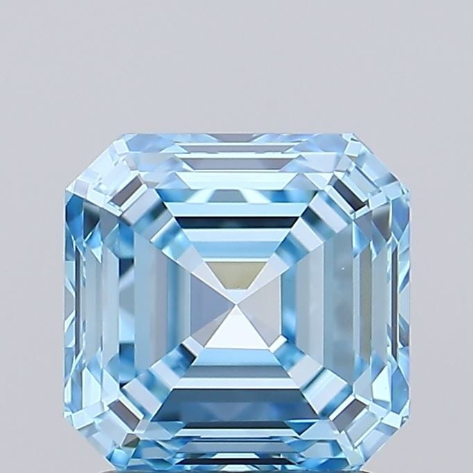 Loose Diamond - ASSCHER 1.58ct Fancy Vivid Blue VVS1: Loose Diamond - ASSCHER 1.58ct Fancy Vivid Blue VVS1 Source: This is a real non-mined Diamond that has been grown in a lab Shape: ASSCHER Carats: 1.58 Color: Fancy Vivid Blue Certification: IGI Video: