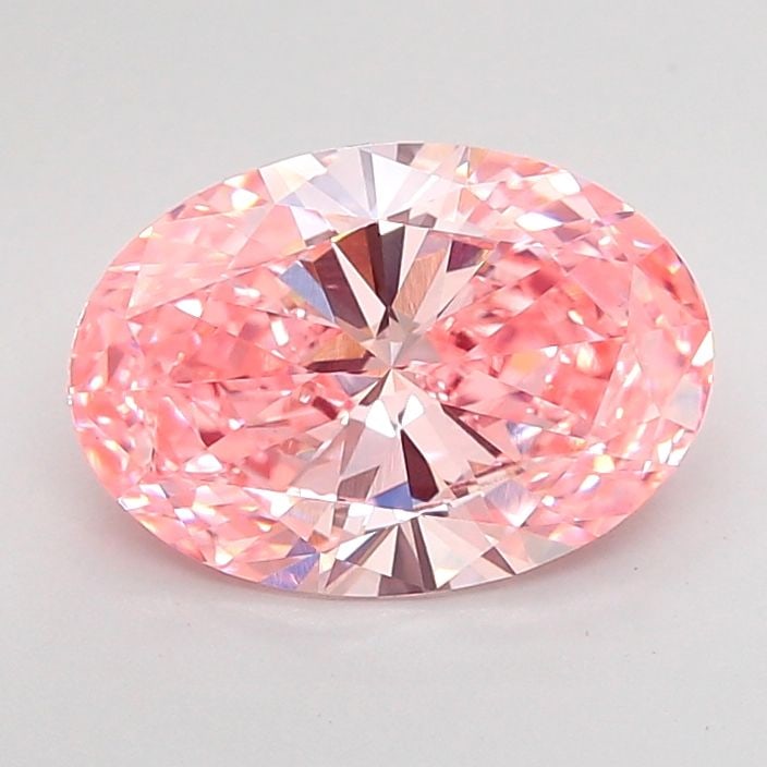 Loose Diamond - OVAL 3.0ct Fancy Vivid Pink VVS2: Loose Diamond - OVAL 3.0ct Fancy Vivid Pink VVS2 Source: This is a real non-mined Diamond that has been grown in a lab Shape: OVAL Carats: 3.0 Color: Fancy Vivid Pink Certification: IGI Video: