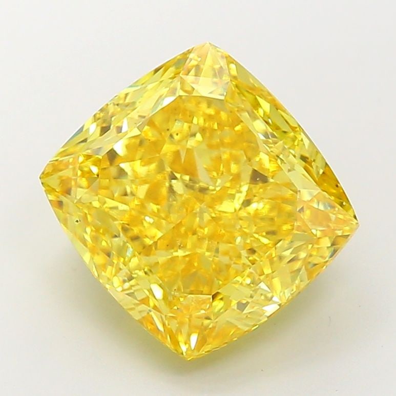 Loose Diamond - CUSHION MODIFIED 10.52ct Fancy Vivid Yellow VS2: Loose Diamond - CUSHION MODIFIED 10.52ct Fancy Vivid Yellow VS2 Source: This is a real non-mined Diamond that has been grown in a lab Shape: CUSHION MODIFIED Carats: 10.52 Color: Fancy Vivid Yellow Ce