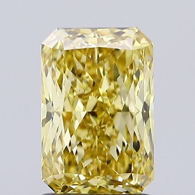 Loose Diamond - RADIANT 1.85ct Fancy Intense Yellow VS1: Loose Diamond - RADIANT 1.85ct Fancy Intense Yellow VS1 Source: This is a real non-mined Diamond that has been grown in a lab Shape: RADIANT Carats: 1.85 Color: Fancy Intense Yellow Certification: IGI