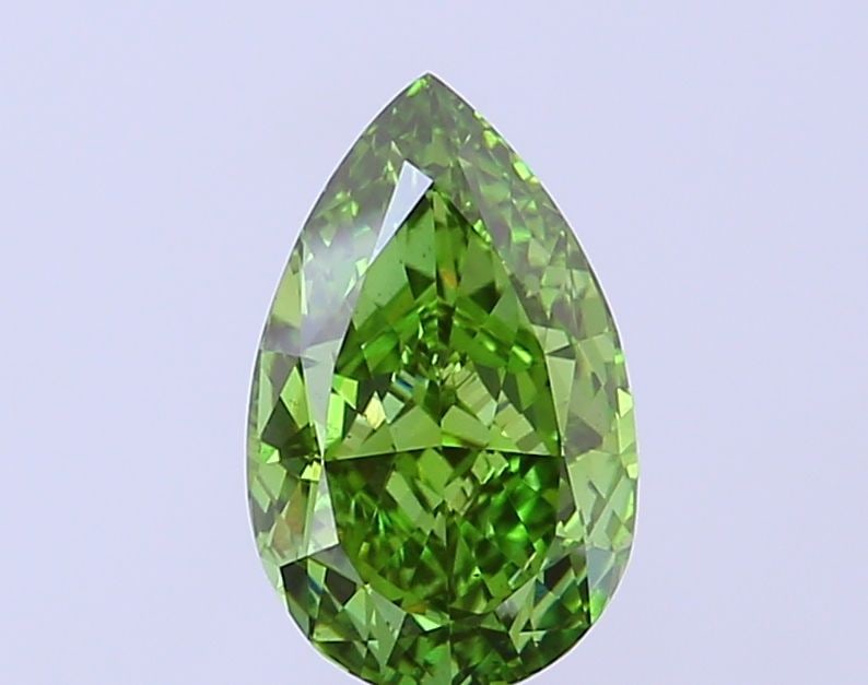 Loose Diamond - PEAR 2.02ct Fancy Vivid Green VS2: Loose Diamond - PEAR 2.02ct Fancy Vivid Green VS2 Source: This is a real non-mined Diamond that has been grown in a lab Shape: PEAR Carats: 2.02 Color: Fancy Vivid Green Certification: IGI Video: