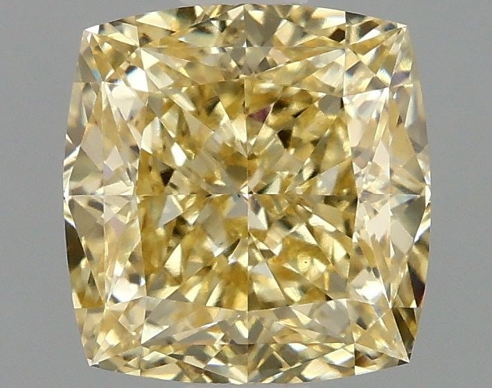 Loose Diamond - CUSHION MODIFIED 1.57ct Fancy Intense Yellow VS1: Loose Diamond - CUSHION MODIFIED 1.57ct Fancy Intense Yellow VS1 Source: This is a real non-mined Diamond that has been grown in a lab Shape: CUSHION MODIFIED Carats: 1.57 Color: Fancy Intense Yellow