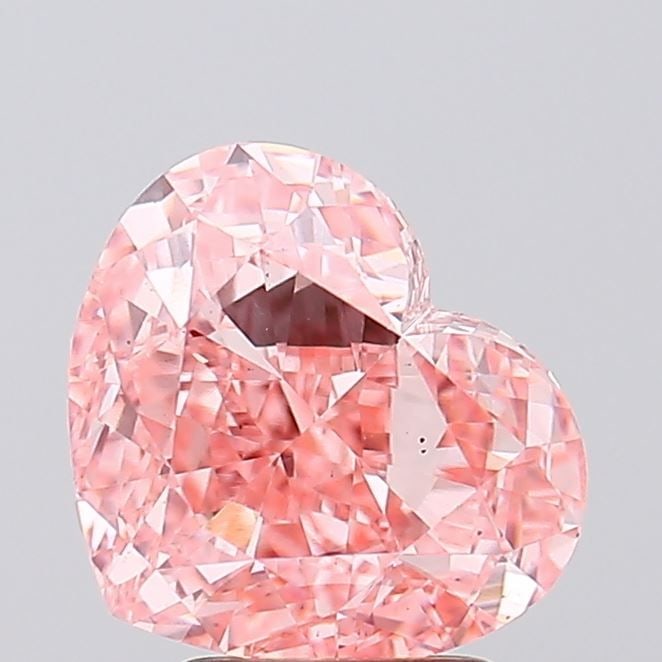 Loose Diamond - HEART 3.59ct Fancy Vivid Pink VS1: Loose Diamond - HEART 3.59ct Fancy Vivid Pink VS1 Source: This is a real non-mined Diamond that has been grown in a lab Shape: HEART Carats: 3.59 Color: Fancy Vivid Pink Certification: IGI Video: