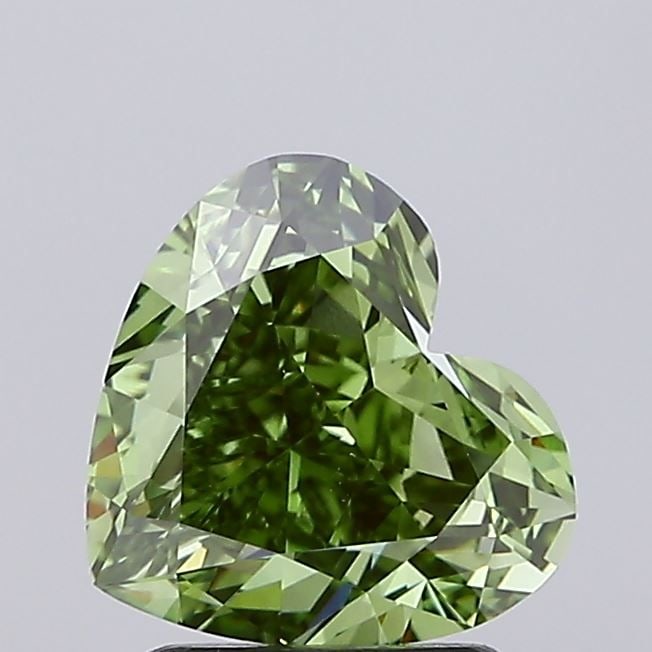 Loose Diamond - HEART 2.21ct Fancy Vivid Green VVS2: Loose Diamond - HEART 2.21ct Fancy Vivid Green VVS2 Source: This is a real non-mined Diamond that has been grown in a lab Shape: HEART Carats: 2.21 Color: Fancy Vivid Green Certification: IGI Video: