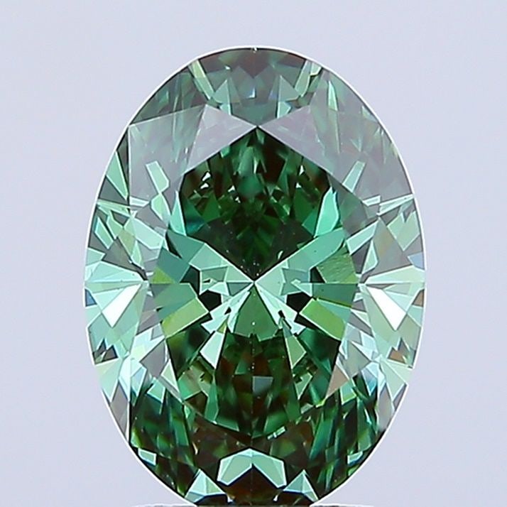 Loose Diamond - OVAL 3.02ct Fancy Vivid Green VS1: Loose Diamond - OVAL 3.02ct Fancy Vivid Green VS1 Source: This is a real non-mined Diamond that has been grown in a lab Shape: OVAL Carats: 3.02 Color: Fancy Vivid Green Certification: IGI Video: