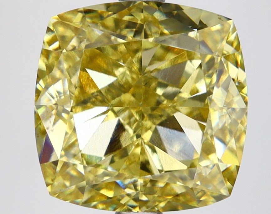 Loose Diamond - CUSHION MODIFIED 5.46ct Fancy Intense Yellow VS1: Loose Diamond - CUSHION MODIFIED 5.46ct Fancy Intense Yellow VS1 Source: This is a real non-mined Diamond that has been grown in a lab Shape: CUSHION MODIFIED Carats: 5.46 Color: Fancy Intense Yellow