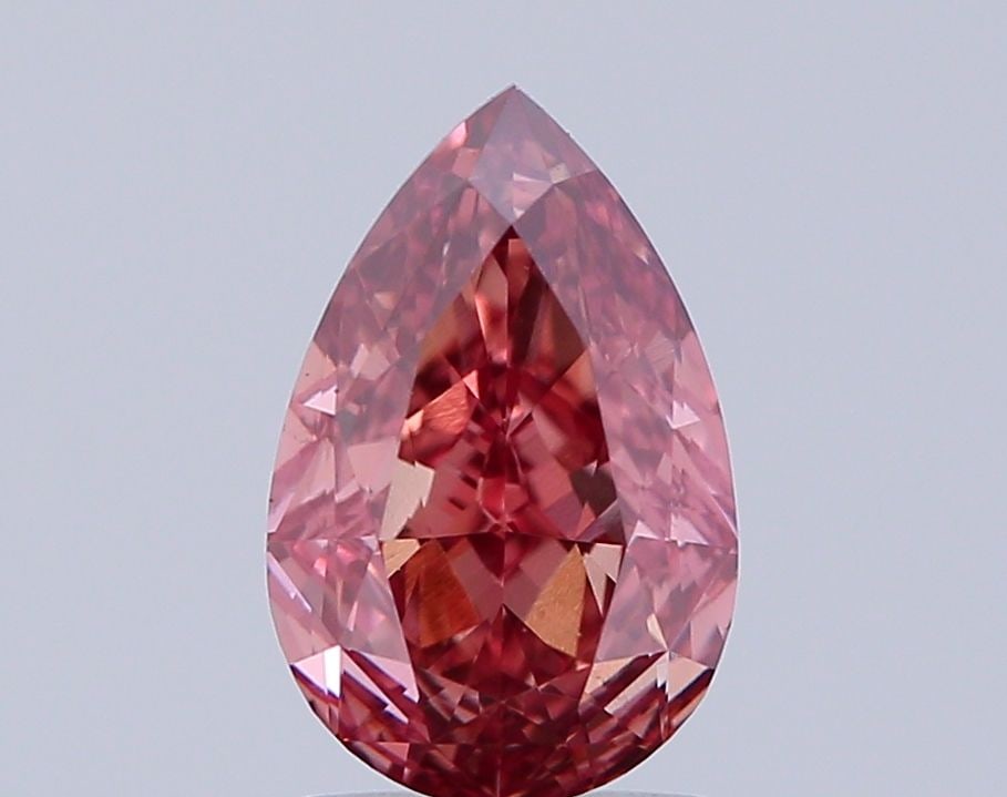 Loose Diamond - PEAR 1.63ct Fancy Brown Pink VVS2: Loose Diamond - PEAR 1.63ct Fancy Brown Pink VVS2 Source: This is a real non-mined Diamond that has been grown in a lab Shape: PEAR Carats: 1.63 Color: Fancy Brown Pink Certification: IGI Video: