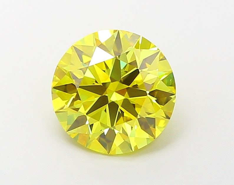 Ideal Loose Diamond - ROUND 2.05ct Fancy Vivid Yellow VS1: Ideal Loose Diamond - ROUND 2.05ct Fancy Vivid Yellow VS1 Source: This is a real non-mined Diamond that has been grown in a lab Shape: ROUND Carats: 2.05 Color: Fancy Vivid Yellow Certification: IGI V