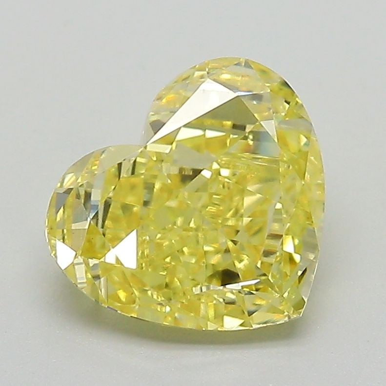 Loose Diamond - HEART 1.97ct Fancy Intense Yellow VS1: Loose Diamond - HEART 1.97ct Fancy Intense Yellow VS1 Source: This is a real non-mined Diamond that has been grown in a lab Shape: HEART Carats: 1.97 Color: Fancy Intense Yellow Certification: IGI Vid