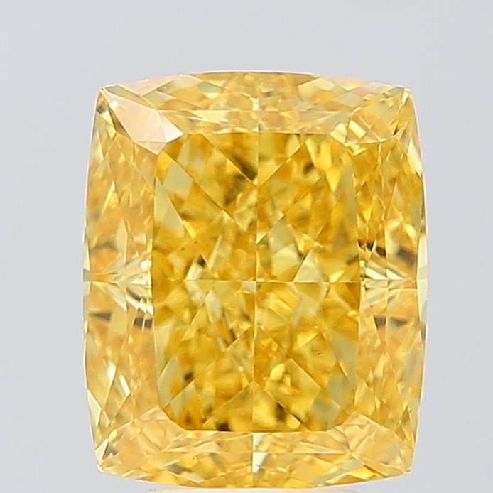 Loose Diamond - CUSHION MODIFIED 5.03ct Fancy Vivid Yellow VS1: Loose Diamond - CUSHION MODIFIED 5.03ct Fancy Vivid Yellow VS1 Source: This is a real non-mined Diamond that has been grown in a lab Shape: CUSHION MODIFIED Carats: 5.03 Color: Fancy Vivid Yellow Cert