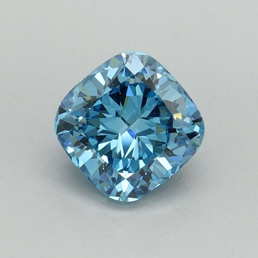 Loose Diamond - CUSHION MODIFIED 1.0ct Fancy Vivid Blue VS2: Loose Diamond - CUSHION MODIFIED 1.0ct Fancy Vivid Blue VS2 Source: This is a real non-mined Diamond that has been grown in a lab Shape: CUSHION MODIFIED Carats: 1.0 Color: Fancy Vivid Blue Certificat