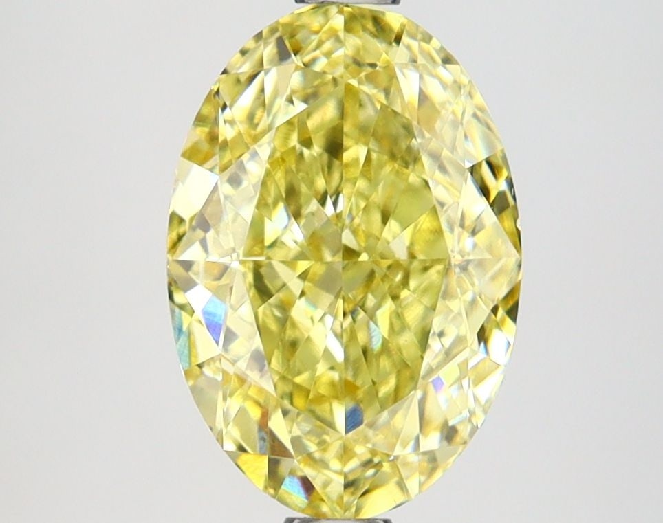 Loose Diamond - OVAL 2.58ct Fancy Intense Yellow VS1: Loose Diamond - OVAL 2.58ct Fancy Intense Yellow VS1 Source: This is a real non-mined Diamond that has been grown in a lab Shape: OVAL Carats: 2.58 Color: Fancy Intense Yellow Certification: IGI Video