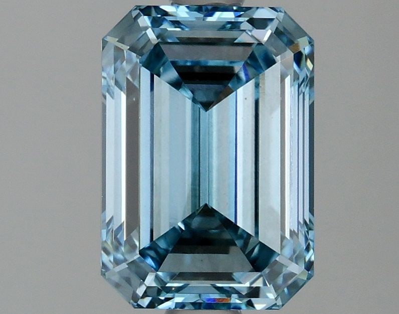 Loose Diamond - EMERALD 2.06ct Fancy Vivid Blue VS1: Loose Diamond - EMERALD 2.06ct Fancy Vivid Blue VS1 Source: This is a real non-mined Diamond that has been grown in a lab Shape: EMERALD Carats: 2.06 Color: Fancy Vivid Blue Certification: IGI Video: