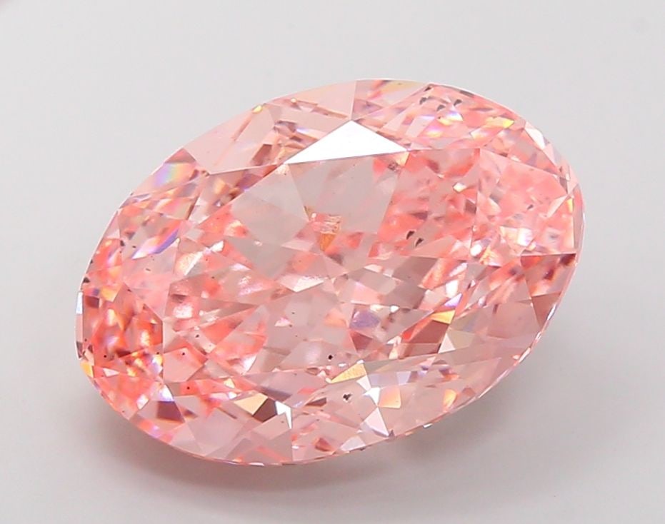Loose Diamond - OVAL 20.7ct Fancy Vivid Pink SI1: Loose Diamond - OVAL 20.7ct Fancy Vivid Pink SI1 Source: This is a real non-mined Diamond that has been grown in a lab Shape: OVAL Carats: 20.7 Color: Fancy Vivid Pink Certification: IGI Video: