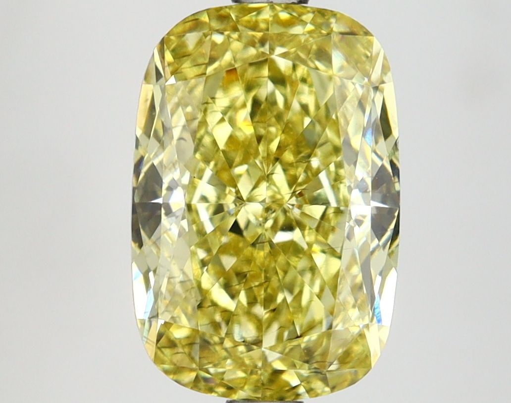 Loose Diamond - CUSHION MODIFIED 3.55ct Fancy Intense Yellow SI1: Loose Diamond - CUSHION MODIFIED 3.55ct Fancy Intense Yellow SI1 Source: This is a real non-mined Diamond that has been grown in a lab Shape: CUSHION MODIFIED Carats: 3.55 Color: Fancy Intense Yellow