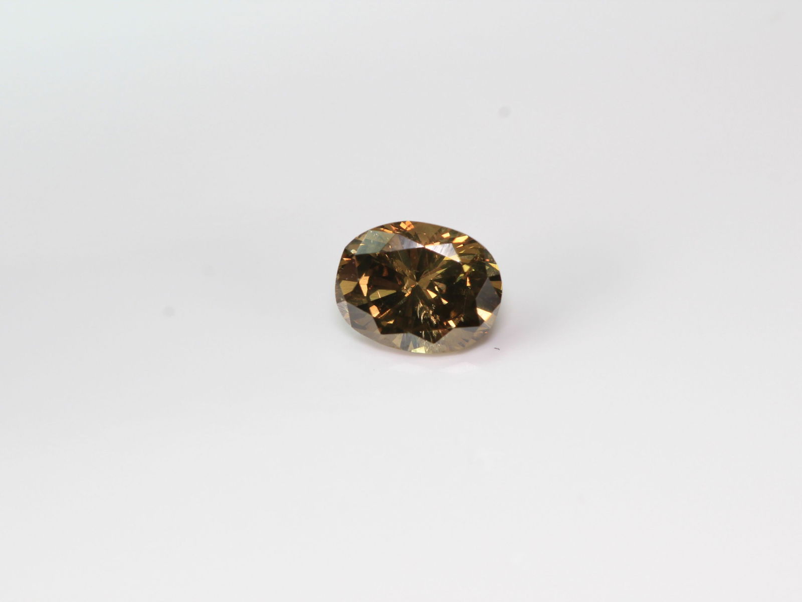 Loose Diamond - OVAL 0.99ct Fancy Dark Brown Greenish Yellow I1 (1 of 1)