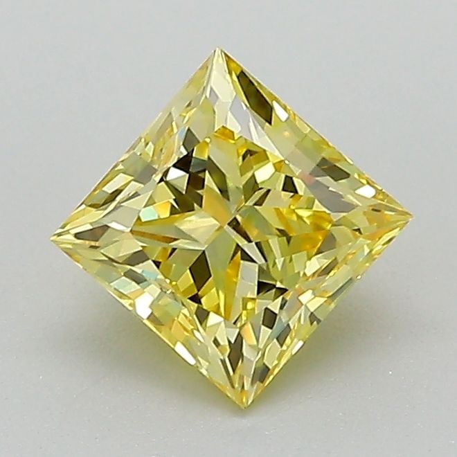 Loose Diamond - PRINCESS 1.01ct Fancy Vivid Yellow VS2: Loose Diamond - PRINCESS 1.01ct Fancy Vivid Yellow VS2 Source: This is a real non-mined Diamond that has been grown in a lab Shape: PRINCESS Carats: 1.01 Color: Fancy Vivid Yellow Certification: IGI V