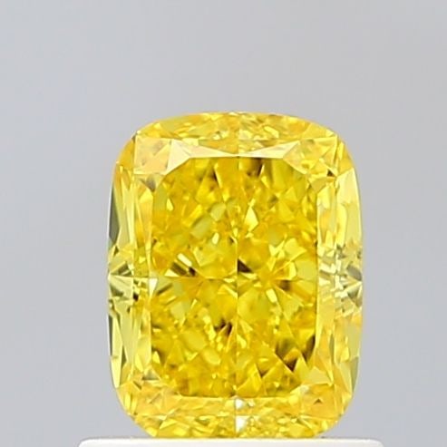 Loose Diamond - CUSHION MODIFIED 1.04ct Fancy Vivid Yellow VVS2: Loose Diamond - CUSHION MODIFIED 1.04ct Fancy Vivid Yellow VVS2 Source: This is a real non-mined Diamond that has been grown in a lab Shape: CUSHION MODIFIED Carats: 1.04 Color: Fancy Vivid Yellow Cer