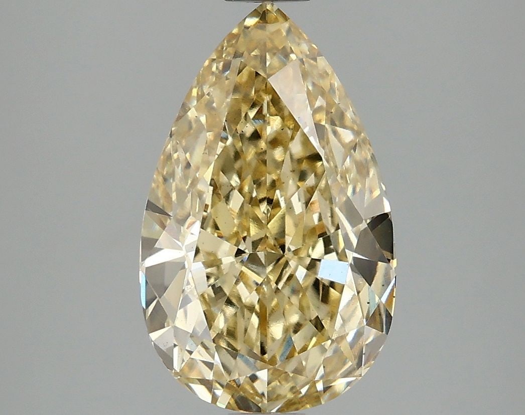 Loose Diamond - PEAR 3.05ct Fancy Intense Yellow VS2: Loose Diamond - PEAR 3.05ct Fancy Intense Yellow VS2 Source: This is a real non-mined Diamond that has been grown in a lab Shape: PEAR Carats: 3.05 Color: Fancy Intense Yellow Certification: IGI Video