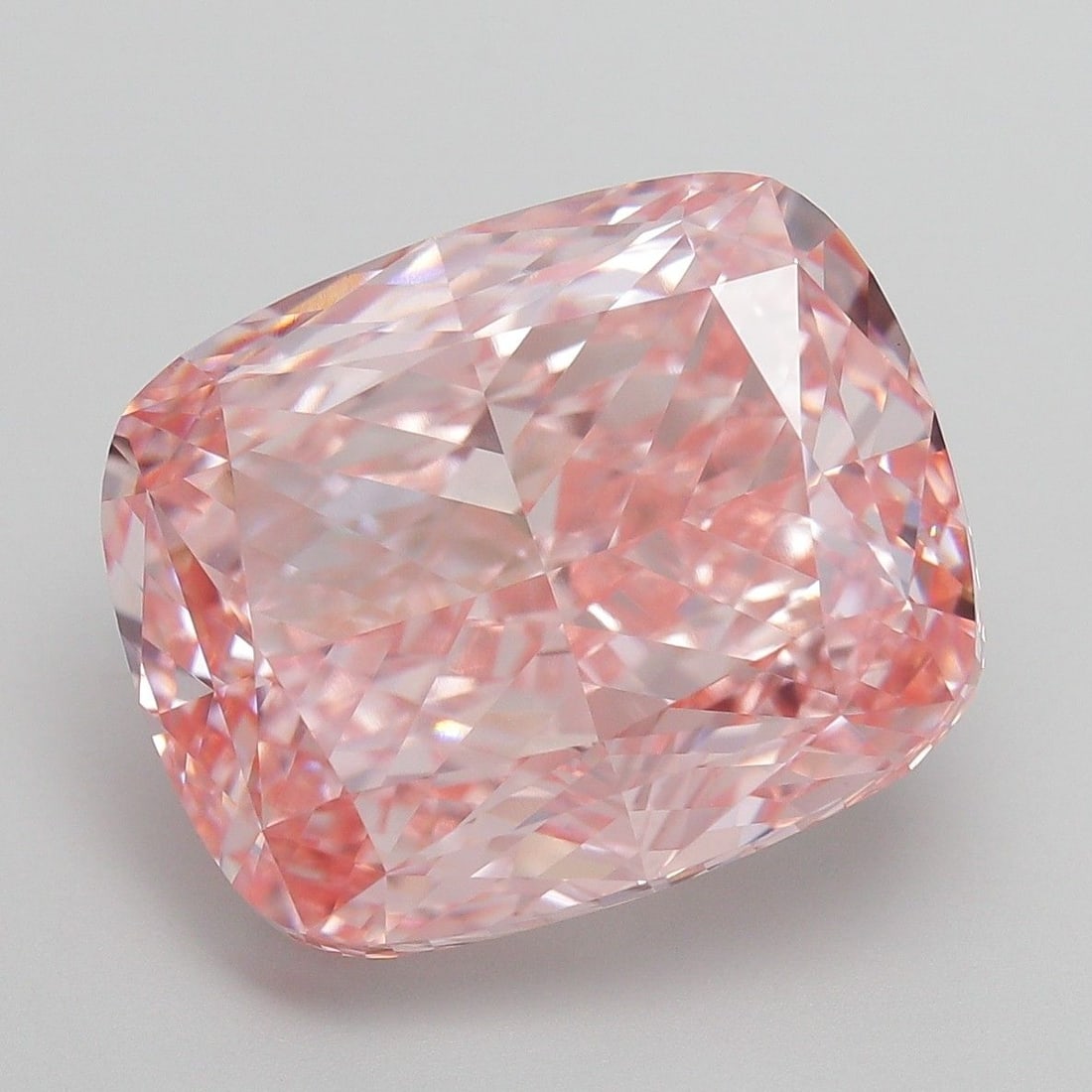 Loose Diamond - CUSHION MODIFIED 15.55ct Fancy Vivid Pink VVS2: Loose Diamond - CUSHION MODIFIED 15.55ct Fancy Vivid Pink VVS2 Source: This is a real non-mined Diamond that has been grown in a lab Shape: CUSHION MODIFIED Carats: 15.55 Color: Fancy Vivid Pink Certi