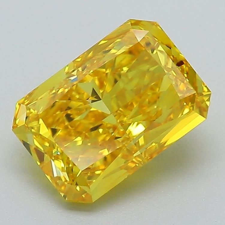 Loose Diamond - RADIANT 2.18ct Fancy Vivid Yellow VVS2: Loose Diamond - RADIANT 2.18ct Fancy Vivid Yellow VVS2 Source: This is a real non-mined Diamond that has been grown in a lab Shape: RADIANT Carats: 2.18 Color: Fancy Vivid Yellow Certification: IGI Vi