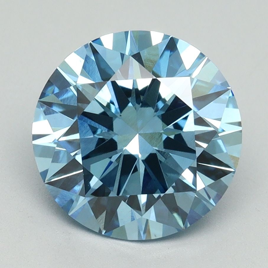 Loose Diamond - ROUND 3.05ct Fancy Vivid Blue VS1: Loose Diamond - ROUND 3.05ct Fancy Vivid Blue VS1 Source: This is a real non-mined Diamond that has been grown in a lab Shape: ROUND Carats: 3.05 Color: Fancy Vivid Blue Certification: IGI Video: