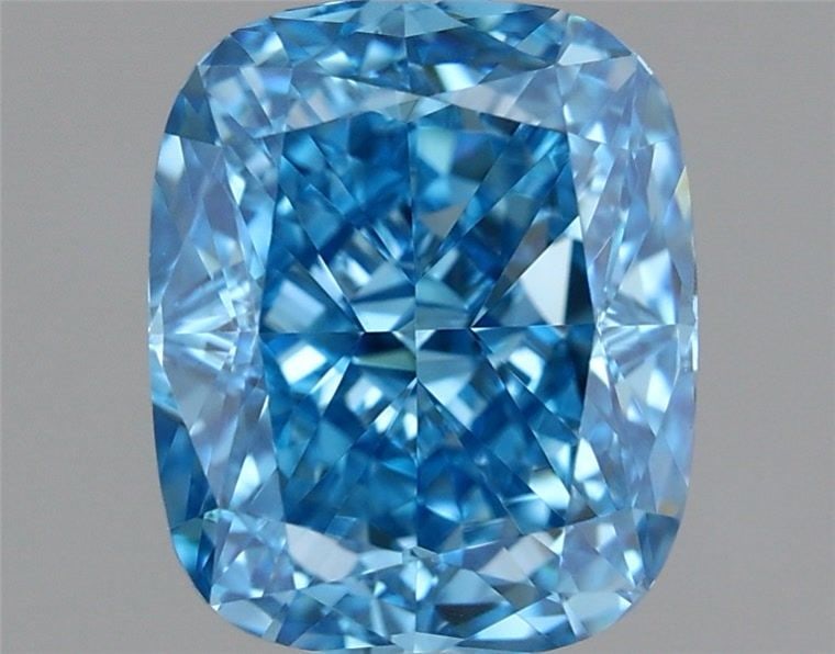 Loose Diamond - CUSHION MODIFIED 1.51ct Fancy Vivid Blue VVS2: Loose Diamond - CUSHION MODIFIED 1.51ct Fancy Vivid Blue VVS2 Source: This is a real non-mined Diamond that has been grown in a lab Shape: CUSHION MODIFIED Carats: 1.51 Color: Fancy Vivid Blue Certifi