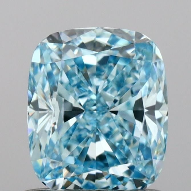 Loose Diamond - CUSHION MODIFIED 0.95ct Fancy Intense Blue VVS2: Loose Diamond - CUSHION MODIFIED 0.95ct Fancy Intense Blue VVS2 Source: This is a real non-mined Diamond that has been grown in a lab Shape: CUSHION MODIFIED Carats: 0.95 Color: Fancy Intense Blue Cer