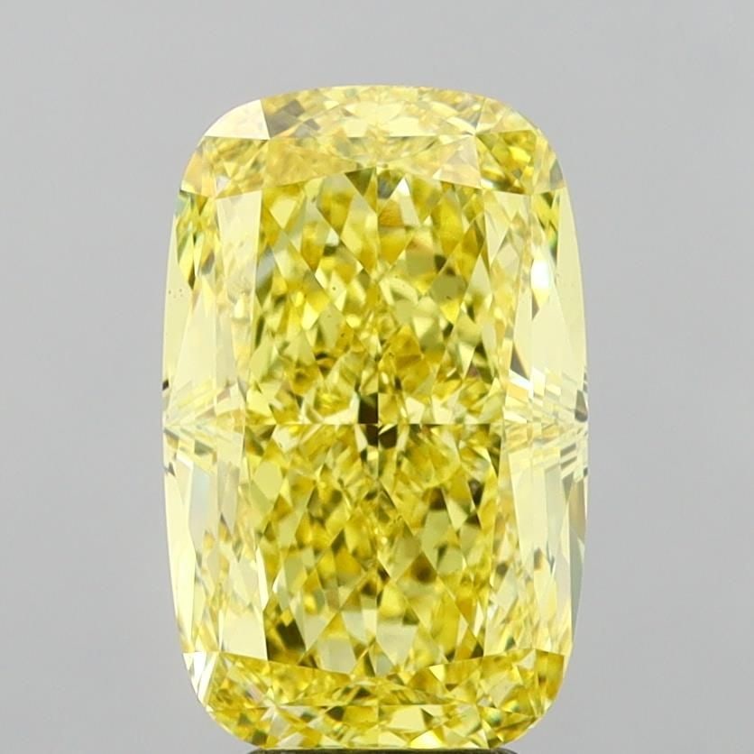 Loose Diamond - CUSHION MODIFIED 6.09ct Fancy Vivid Yellow VS1: Loose Diamond - CUSHION MODIFIED 6.09ct Fancy Vivid Yellow VS1 Source: This is a real non-mined Diamond that has been grown in a lab Shape: CUSHION MODIFIED Carats: 6.09 Color: Fancy Vivid Yellow Cert