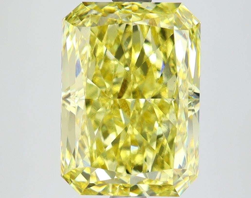 Loose Diamond - RADIANT 4.54ct Fancy Vivid Yellow VS1: Loose Diamond - RADIANT 4.54ct Fancy Vivid Yellow VS1 Source: This is a real non-mined Diamond that has been grown in a lab Shape: RADIANT Carats: 4.54 Color: Fancy Vivid Yellow Certification: IGI Vid