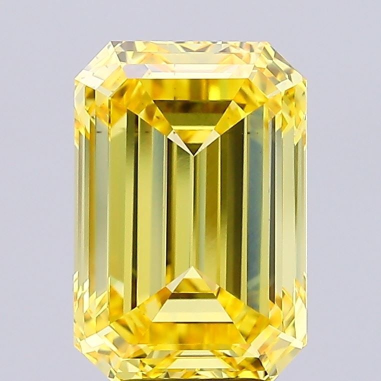 Loose Diamond - EMERALD 5.17ct Fancy Intense Yellow VS2: Loose Diamond - EMERALD 5.17ct Fancy Intense Yellow VS2 Source: This is a real non-mined Diamond that has been grown in a lab Shape: EMERALD Carats: 5.17 Color: Fancy Intense Yellow Certification: IGI