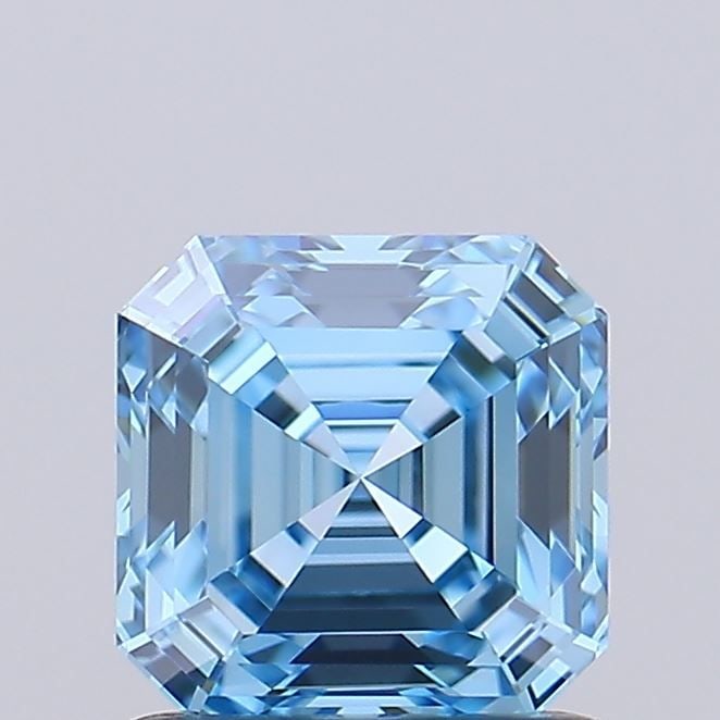 Loose Diamond - ASSCHER 1.1ct Fancy Vivid Blue VVS1: Loose Diamond - ASSCHER 1.1ct Fancy Vivid Blue VVS1 Source: This is a real non-mined Diamond that has been grown in a lab Shape: ASSCHER Carats: 1.1 Color: Fancy Vivid Blue Certification: IGI Video: