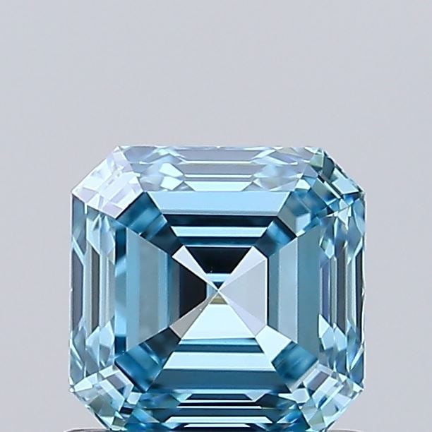 Loose Diamond - ASSCHER 0.71ct Fancy Intense Blue VVS2: Loose Diamond - ASSCHER 0.71ct Fancy Intense Blue VVS2 Source: This is a real non-mined Diamond that has been grown in a lab Shape: ASSCHER Carats: 0.71 Color: Fancy Intense Blue Certification: IGI Vi
