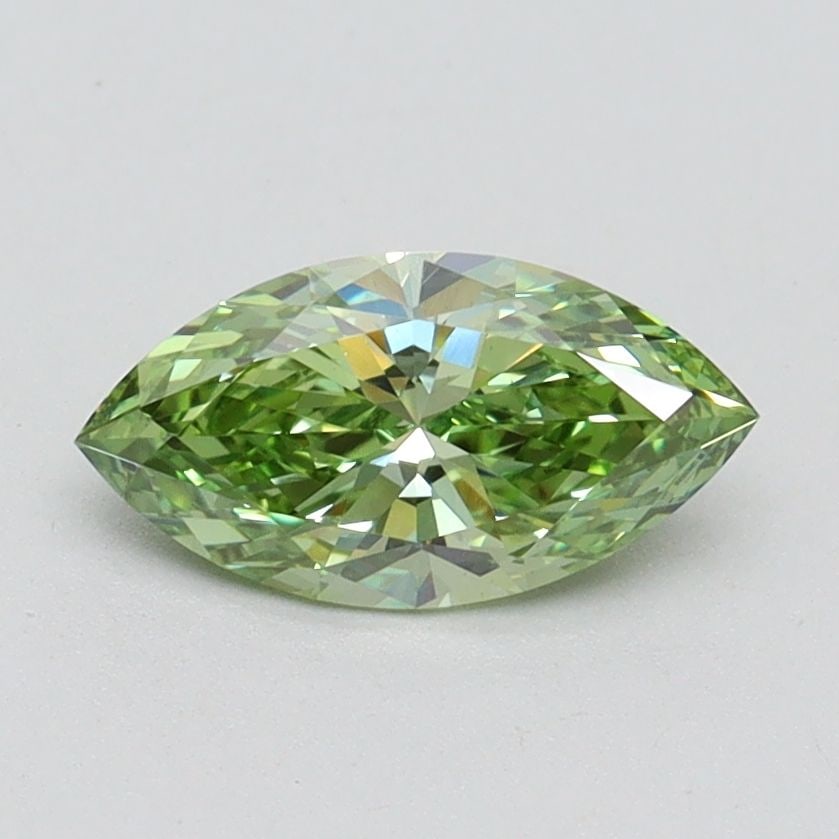 Loose Diamond - MARQUISE 0.79ct Fancy Vivid Green VS1: Loose Diamond - MARQUISE 0.79ct Fancy Vivid Green VS1 Source: This is a real non-mined Diamond that has been grown in a lab Shape: MARQUISE Carats: 0.79 Color: Fancy Vivid Green Certification: IGI Vid